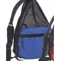 Mesh Backpack w/ Large Zipper Mesh & Side Pockets